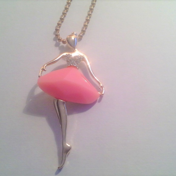 Pink Ballerina Dancer Necklace - Picture 2 of 8